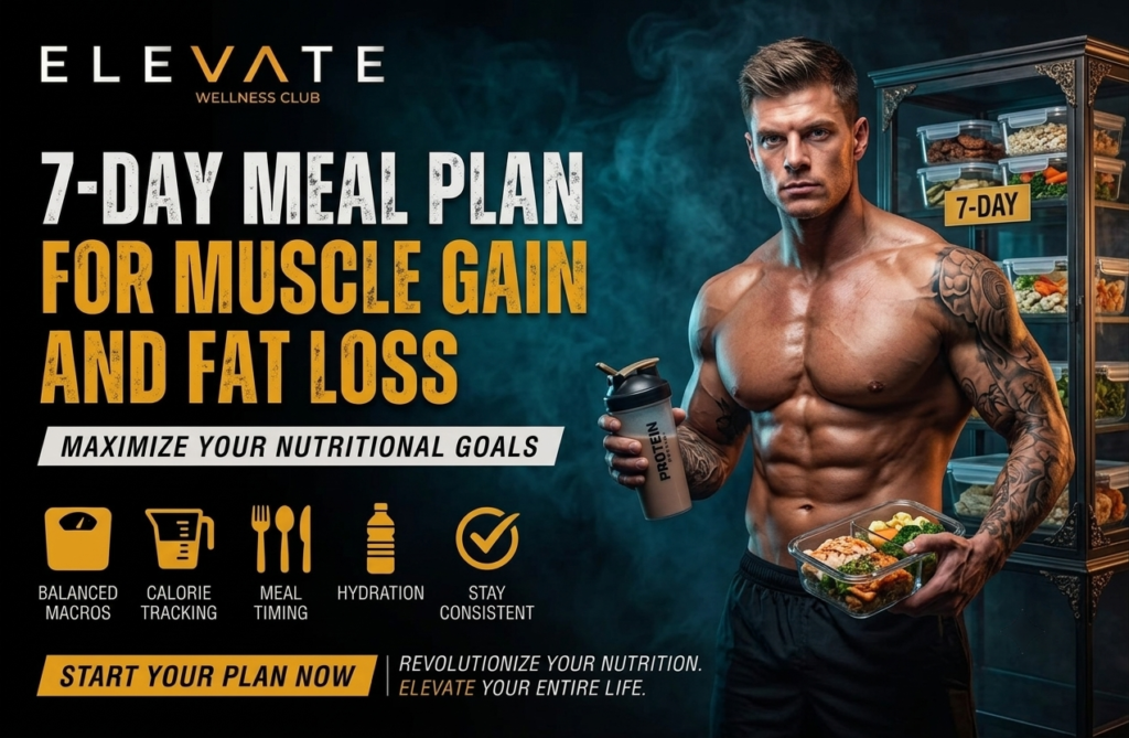 7 day meal plan for muscle gain and fat loss with fitness nutrition guidance