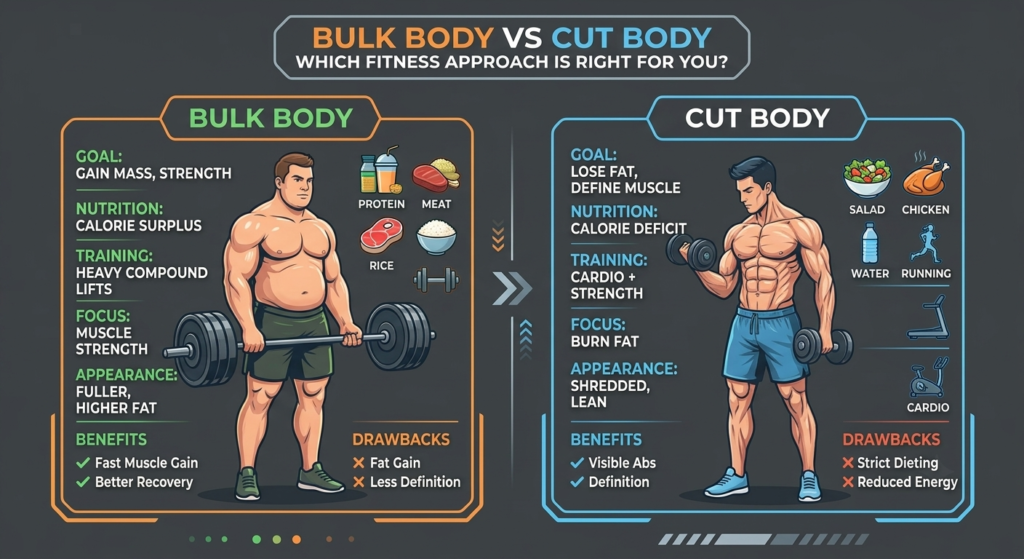 Bulk Body vs Cut Body: Which Fitness Approach Is Right for You?