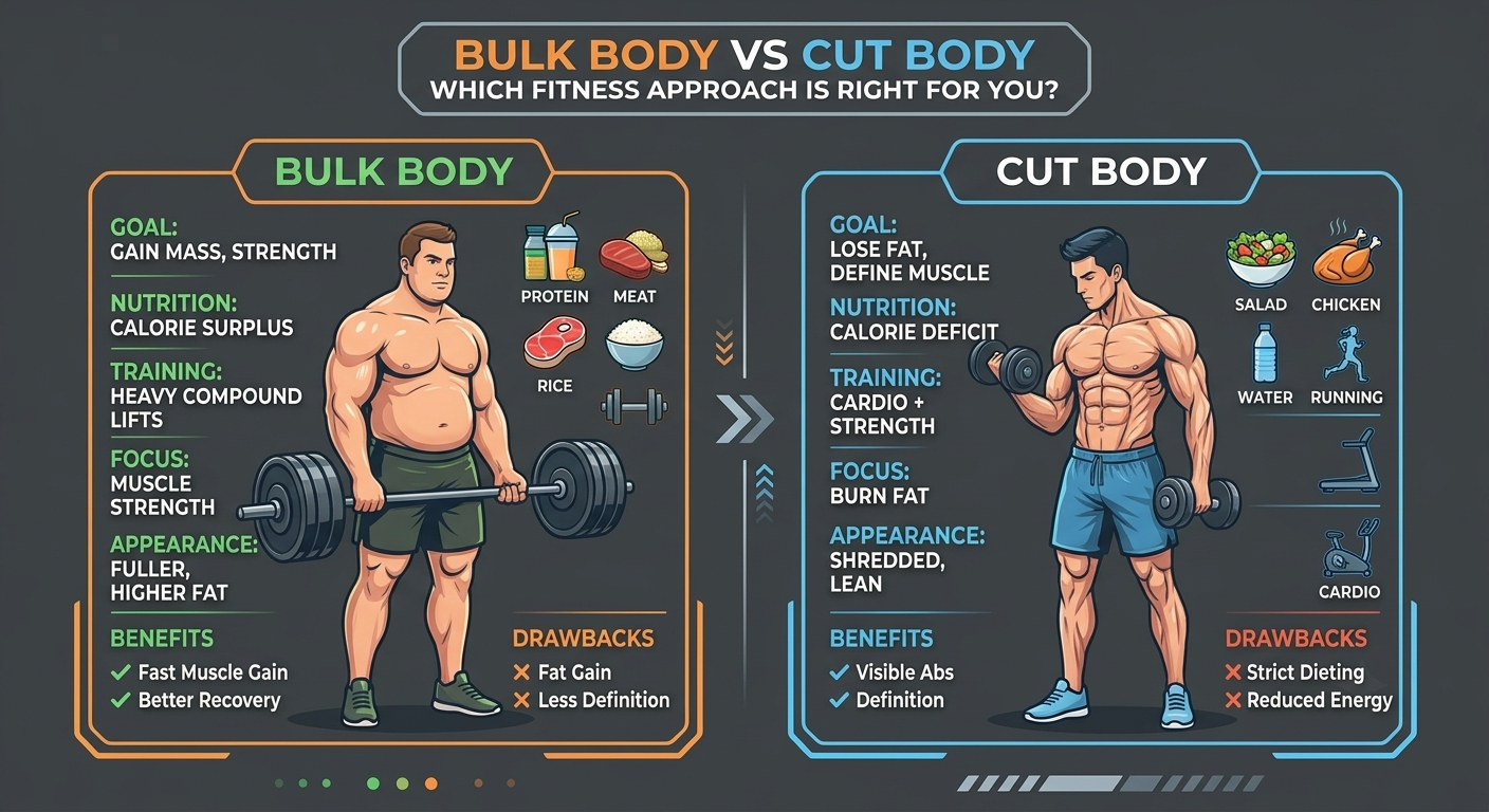 Bulk Body vs Cut Body: Which Fitness Approach Is Right for You?